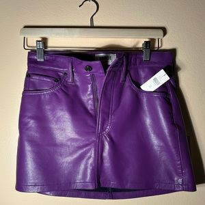 Gorgeous Agolde purple leather skirt - size 25